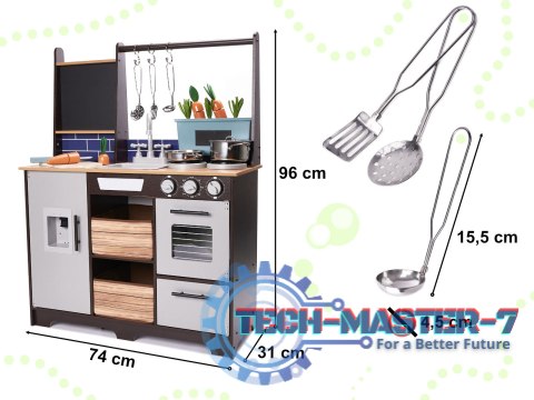 Kuchnia dla dzieci drewniana MDF z akcesoriami LOFT XXL 96cm Kuchnia dla dzieci drewniana MDF z akcesoriami LOFT XXL 96cm