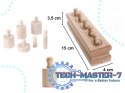 Odważniki cylindry drewniane sorter montessori