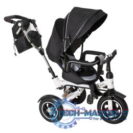 Rowerek Trójkołowy Trike Fix 3w1 z daszkiem obracany regulowany spacerówka prowadnik pasy V3 czarny