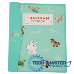 Tangram książeczka magnetyczna układanka montessori klocki gra logiczna 3D