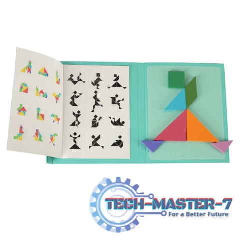 Tangram książeczka magnetyczna układanka montessori klocki gra logiczna 3D Tangram książeczka magnetyczna układanka montessori klocki gra logiczna 3D
