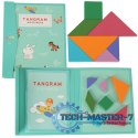 Tangram książeczka magnetyczna układanka montessori klocki gra logiczna 3D