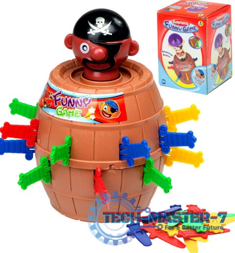 Gra zręcznościowa Szalony Pirat w beczce Ukłuj pirata 9 x 9 x 12,5 cm Gra zręcznościowa Szalony Pirat w beczce Ukłuj pirata 9 x 9 x 12,5 cm