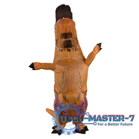Kostium strój karnawałowy przebranie dmuchany dinozaur T-REX Gigant brązowy 1.5-1.9m Kostium strój karnawałowy przebranie dmuchany dinozaur T-REX Gigant brązowy 1.5-1.9m