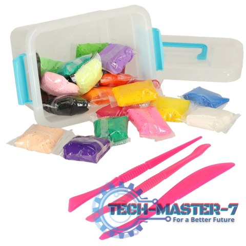 Magiczna piankolina masa plastyczna plastelina zestaw XL 24 kol BOX Magiczna piankolina masa plastyczna plastelina zestaw XL 24 kol BOX