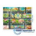 Mata edukacyjna do zabawy miasto ulica + znaki drogowe wodoodporna kolorowa 130x100cm
