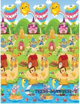 Mata edukacyjna piankowa dwustronna składana bajkowy świat 180 x 120 cm