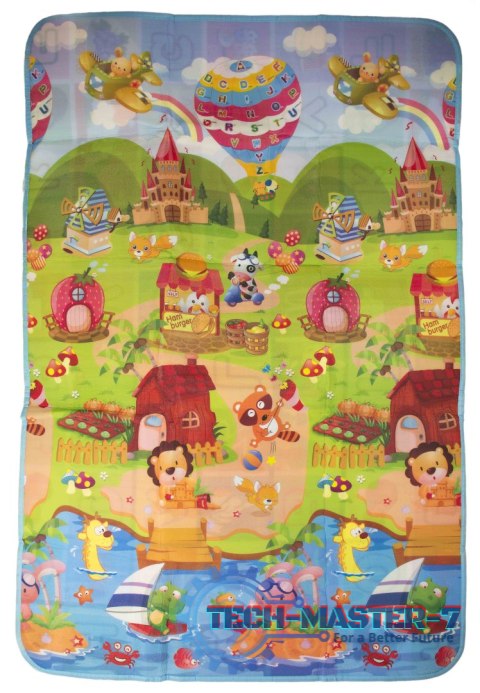 Mata edukacyjna piankowa dwustronna składana bajkowy świat 180 x 120 cm Mata edukacyjna piankowa dwustronna składana bajkowy świat 180 x 120 cm