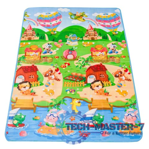 Mata edukacyjna piankowa dwustronna składana bajkowy świat 180 x 120 cm Mata edukacyjna piankowa dwustronna składana bajkowy świat 180 x 120 cm