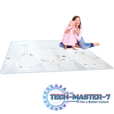 Mata edukacyjna piankowa miarka wzrostu szara 200 x 180 cm Mata edukacyjna piankowa miarka wzrostu szara 200 x 180 cm