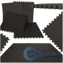 Mata edukacyjna piankowa puzzle czarny 60 x 60 cm 4 elementy