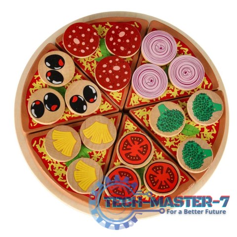 Pizza drewniany zestaw do zabawy na rzep akcesoria łopatka nóż talerz nauka krojenia 20cm Pizza drewniany zestaw do zabawy na rzep akcesoria łopatka nóż talerz nauka krojenia 20cm