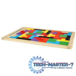 Puzzle drewniane układanka tetris klocki 40el.