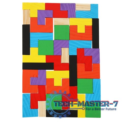 Puzzle drewniane układanka tetris klocki 40el. Puzzle drewniane układanka tetris klocki 40el.