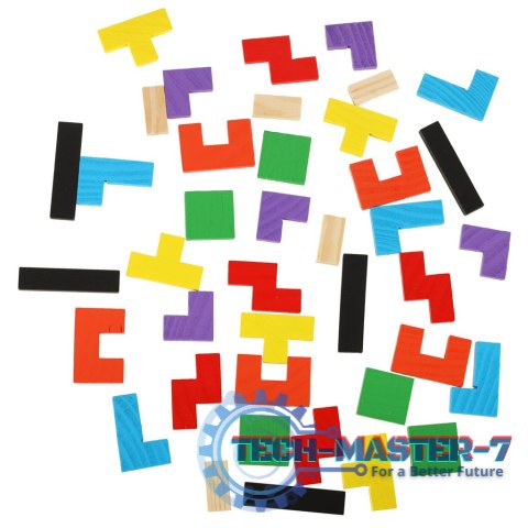 Puzzle drewniane układanka tetris klocki 40el. Puzzle drewniane układanka tetris klocki 40el.