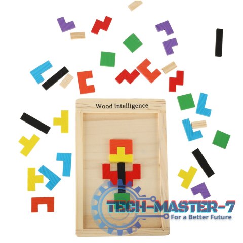Puzzle drewniane układanka tetris klocki 40el. Puzzle drewniane układanka tetris klocki 40el.