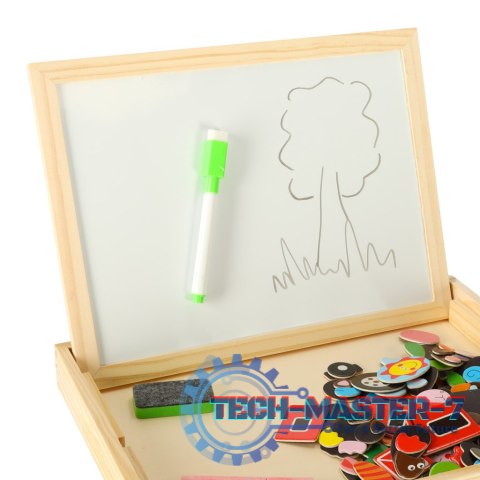 Tablica magnetyczna kredowa wielofunkcyjna farma + kredka marker gąbka Tablica magnetyczna kredowa wielofunkcyjna farma + kredka marker gąbka