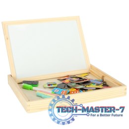 Tablica magnetyczna kredowa wielofunkcyjna miasto + kredka marker gąbka