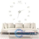Zegar ścienny naklejany na ścianę 3D lustrzany DIY duży nowoczesny 80-120cm XL