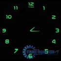 Zegar ścienny naklejany DIY fluorescencyjny regulowany 50-60cm 12 cyfr