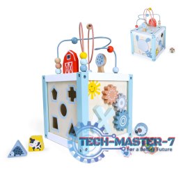 Drewniana kostka edukacyjna sorter +klocki ECOTOYS ECOTOYS