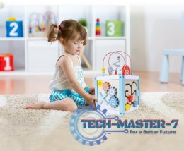 Drewniana kostka edukacyjna sorter +klocki ECOTOYS ECOTOYS