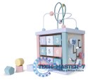 Drewniana kostka edukacyjna, sorter, mula, zegar ECOTOYS ECOTOYS