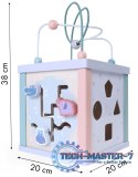 Drewniana kostka edukacyjna, sorter, mula, zegar ECOTOYS ECOTOYS