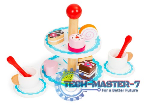Drewniane ciastka cukiernia patera zestaw ECOTOYS ECOTOYS Drewniane ciastka cukiernia patera zestaw ECOTOYS ECOTOYS
