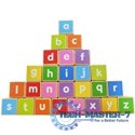 Drewniany pociąg duże klocki edukacyjne alfabet ECOTOYS ECOTOYS