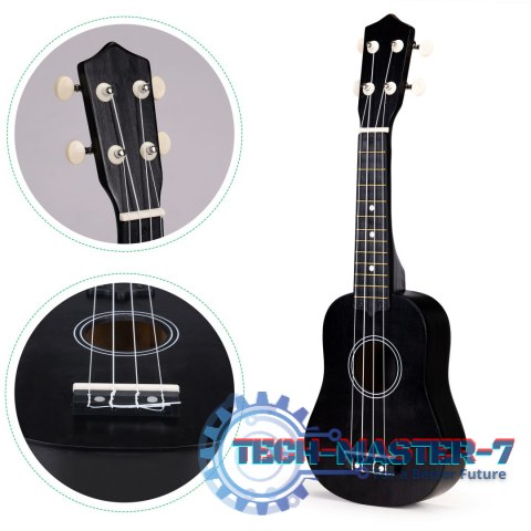 Gitara ukulele dla dzieci drewniana 4 struny nylonowe ECOTOYS ECOTOYS Gitara ukulele dla dzieci drewniana 4 struny nylonowe ECOTOYS ECOTOYS