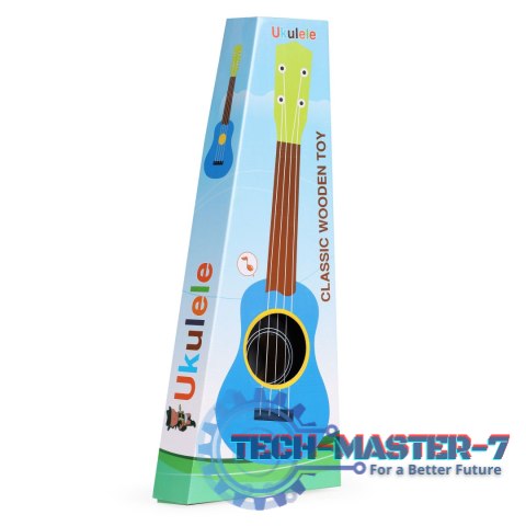 Gitara ukulele dla dzieci drewniana 4 struny nylonowe ECOTOYS ECOTOYS Gitara ukulele dla dzieci drewniana 4 struny nylonowe ECOTOYS ECOTOYS