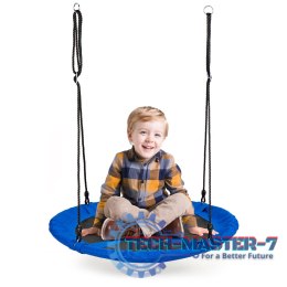 Huśtawka ogrodowa bocianie gniazdo 100cm ECOTOYS niebieska ECOTOYS
