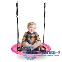 Huśtawka ogrodowa bocianie gniazdo 100cm ECOTOYS różowa ECOTOYS