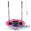 Huśtawka ogrodowa bocianie gniazdo 100cm ECOTOYS różowa ECOTOYS