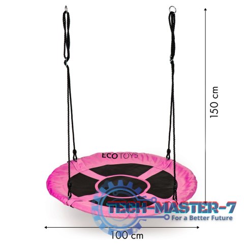 Huśtawka ogrodowa bocianie gniazdo 100cm ECOTOYS różowa ECOTOYS Huśtawka ogrodowa bocianie gniazdo 100cm ECOTOYS różowa ECOTOYS
