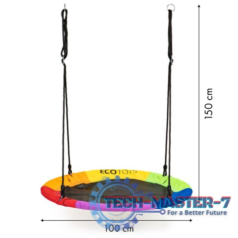 Huśtawka ogrodowa bocianie gniazdo 100cm ECOTOYS wielokolorowa ECOTOYS Huśtawka ogrodowa bocianie gniazdo 100cm ECOTOYS wielokolorowa ECOTOYS