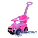 Jeździk chodzik pchacz 3w1 autko super car różowy MULTISTORE