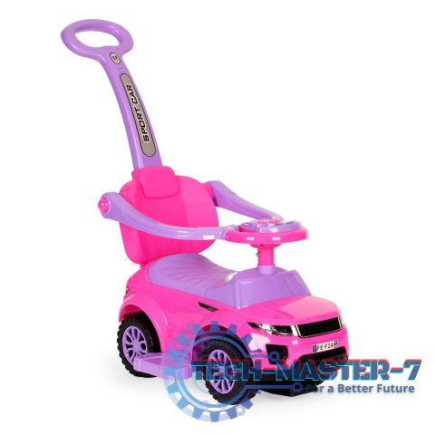 Jeździk chodzik pchacz 3w1 autko super car różowy MULTISTORE Jeździk chodzik pchacz 3w1 autko super car różowy MULTISTORE