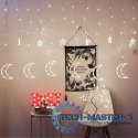 Lampki księżyce gwiazdki świąteczne światełka kurtyna 96LED MULTISTORE