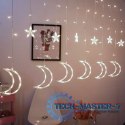 Lampki księżyce gwiazdki świąteczne światełka kurtyna 96LED MULTISTORE