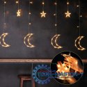 Lampki księżyce gwiazdki świąteczne światełka kurtyna 96LED MULTISTORE