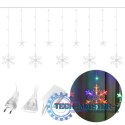 Lampki płatki śniegu gwiazdki świąteczne światełka kurtyna 138LED MULTISTORE