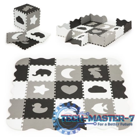 Mata piankowa z płotkiem puzzle suchy basen 25el ECOTOYS ECOTOYS