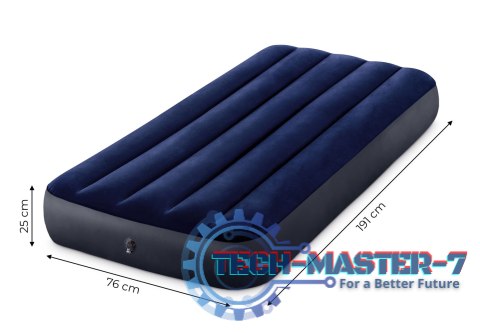 Materac dmuchany 191x76 cm łóżko do spania welurowy INTEX 64756 INTEX Materac dmuchany 191x76 cm łóżko do spania welurowy INTEX 64756 INTEX