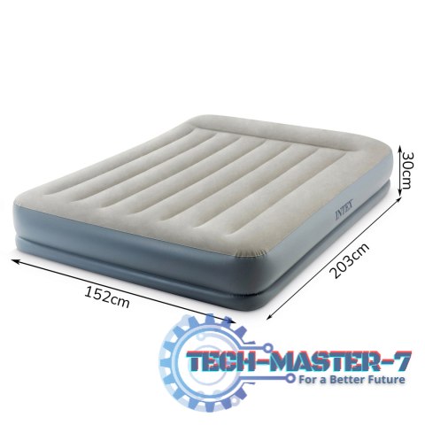 Materac dmuchany 203x152 cm do spania z pompką dwuosobowy INTEX 64118 INTEX Materac dmuchany 203x152 cm do spania z pompką dwuosobowy INTEX 64118 INTEX