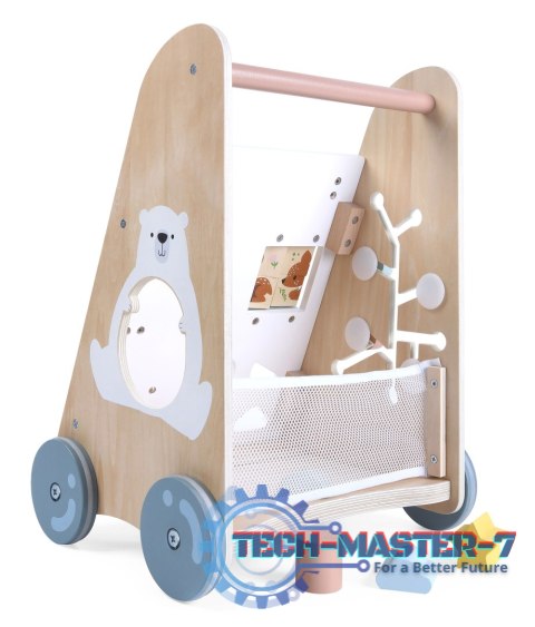 Pchacz chodzik drewniany edukacyjny z ruchomymi elementami ECOTOYS MULTISTORE Pchacz chodzik drewniany edukacyjny z ruchomymi elementami ECOTOYS MULTISTORE