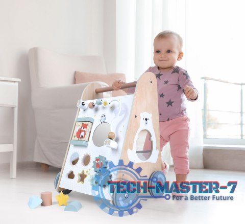 Pchacz chodzik drewniany edukacyjny z ruchomymi elementami ECOTOYS MULTISTORE Pchacz chodzik drewniany edukacyjny z ruchomymi elementami ECOTOYS MULTISTORE