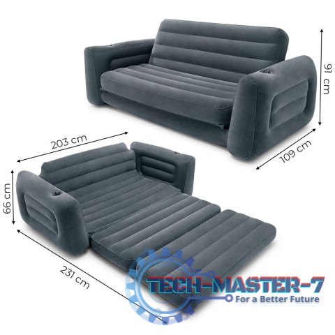 Sofa dmuchana rozkładana duże łóżko materac 2w1 INTEX 66552 INTEX Sofa dmuchana rozkładana duże łóżko materac 2w1 INTEX 66552 INTEX