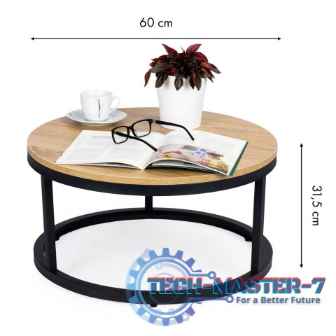 Stolik kawowy loft nowoczesny industrialny 60 cm ModernHome ModernHome Stolik kawowy loft nowoczesny industrialny 60 cm ModernHome ModernHome